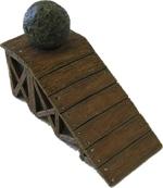 Wooden Ramp with Stone Boulder