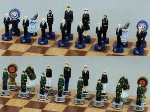 Navy and Marine Chess Set