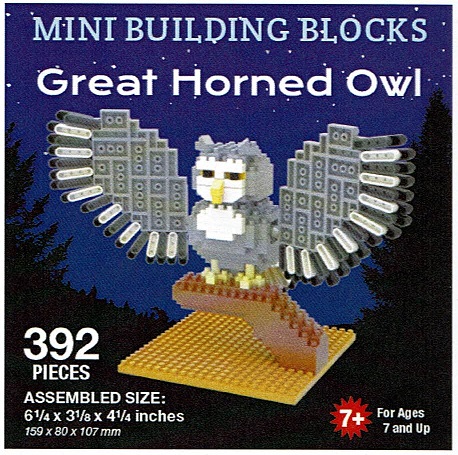 Great Horned Owl Mini Building Blocks