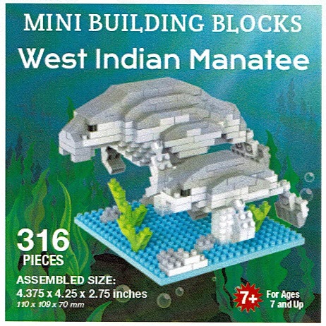 West Indian Manatee Mini Building Blocks
