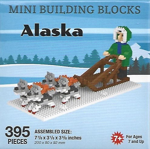 Alaska Musher and Sled Dogs Mini Building Blocks