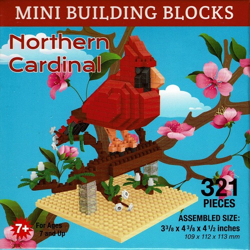 Northern Cardinal Mini Building Blocks