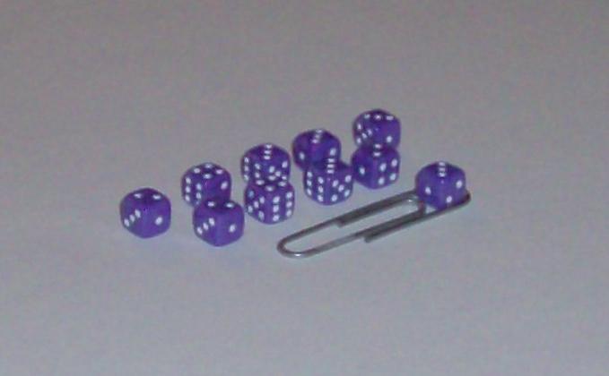 10 Mini-Dice, purple