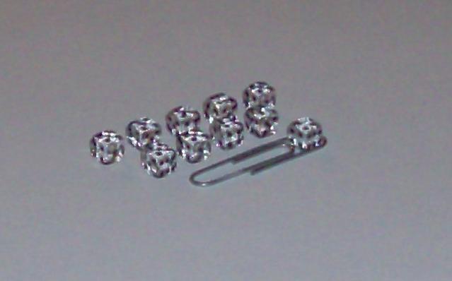 10 Mini-Dice, clear quartz