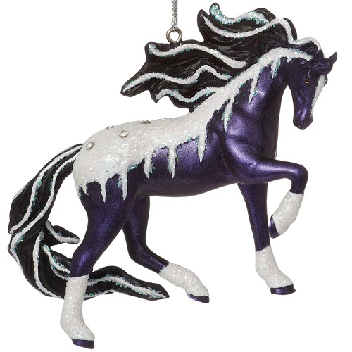 Frosted Black Magic Pony Ornament