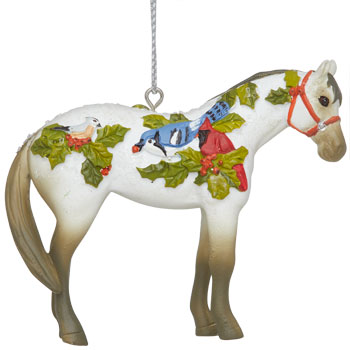 Winter Feathers Pony Ornament
