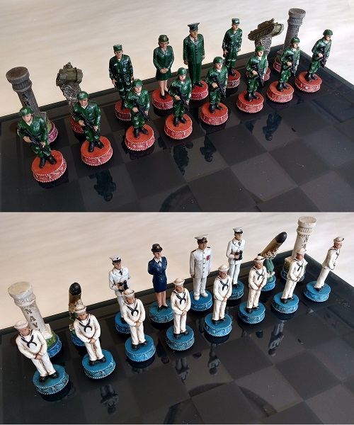 Army and Navy Chess Set