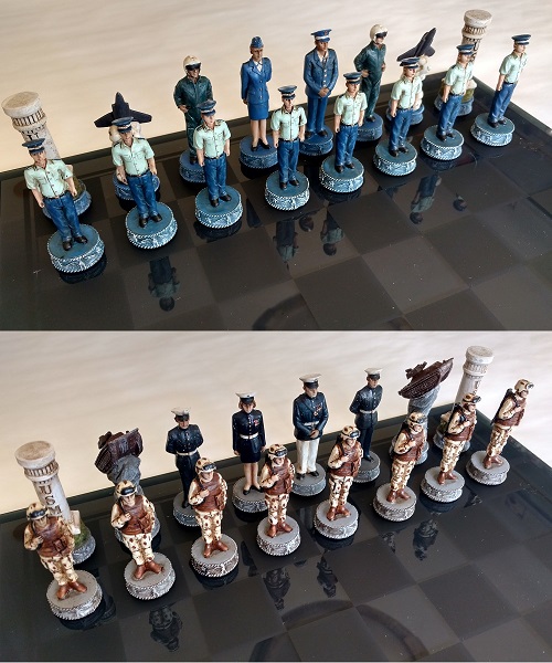 Air Force and Marine Chess Set