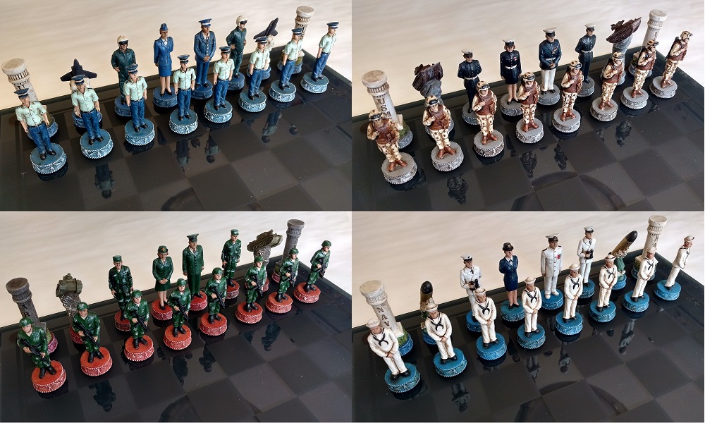 Army, Navy, Air Force and Marine Chess Set PG-91234