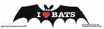 I Love Bats Bumper Sticker