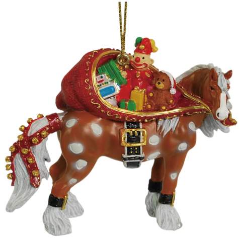 Santa Horse Clydesdale Ornament